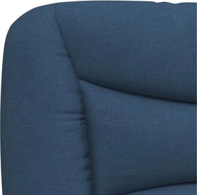 vidaXL Κρεβάτι με Στρώμα Hvar Μπλε 140x190 εκ. Υφασμάτινο
