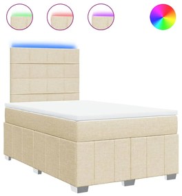 ΚΡΕΒΑΤΙ BOXSPRING ΜΕ ΣΤΡΩΜΑ ΚΡΕΜ 120X190 ΕΚ. ΥΦΑΣΜΑΤΙΝΟ 3293912