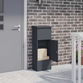 vidaXL Θυρίδα Πακέτων Ανθρακί 44.5 x 29 x 110.5 εκ Ατσάλι