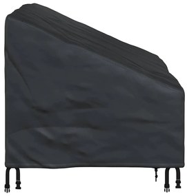 vidaXL Κάλυμμα Παγκάκι Κήπου Μαύρο 130 x 95 x 40 / 80 εκ Ύφασμα 420D