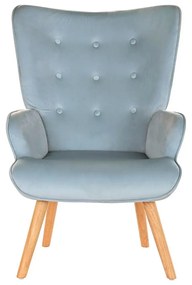 Κάθισμα DKD Home Decor Sky μπλε Φυσικό πολυεστέρας Ξύλο 67 x 75 x 96 cm