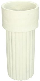 Βάζο ArteLibre Ιβουάρ Polyresin 12.4x12.4x25.5cm-05153171