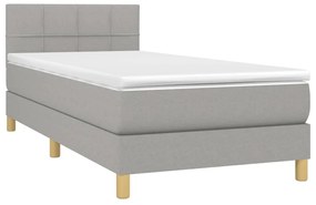 ΚΡΕΒΑΤΙ BOXSPRING ΜΕ ΣΤΡΩΜΑ &amp; LED ΑΝ.ΓΚΡΙ 100X200 ΕΚ ΥΦΑΣΜΑΤΙΝΟ 3133693