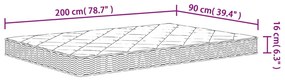 Στρώμα Αφρού Medium Soft 90x200 εκ. - Λευκό