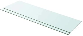 vidaXL Ράφια Πάνελ 2 τεμ. Διάφανα 100 x 30 εκ. Γυάλινα