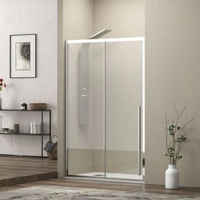 Καμπίνα Ντουζιέρας Από Τοίχο Σε Τοίχο Συρόμενη Elysium 400 ELY400130 8mm Clear-Chrome Karag 130 x200 Αλουμίνιο,Γυαλί