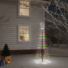 vidaXL Χριστουγεννιάτικο Δέντρο Με Ακίδα 108 LED Πολύχρωμο 180 εκ.