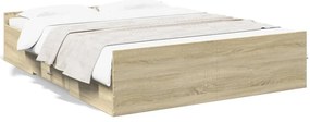 vidaXL Πλαίσιο Κρεβατιού με συρτάρια Sonoma Δρυς 160x200εκ. Επεξ. Ξύλο