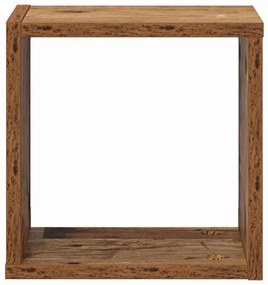 vidaXL Ράφια Τοίχου με ράφι 4 pcs Παλαιό ξύλο 26 x 15 x 26 cm