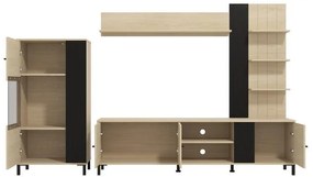 Σύνθετο σαλονιού CAMARGUE Artisan Port Oak - Black Oak 263x40x167 εκ. 263x40x167 εκ.