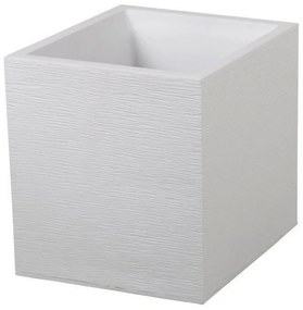 Βάζο Λουλουδιών EDA Graphit Λευκό Πλαστική ύλη Τετράγωνο 39 x 39 x 43 cm