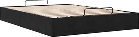 vidaXL Οθωμανικό πλαίσιο κρεβατιού χωρίς στρώμα Μαύρο Βελούδο