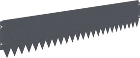 vidaXL Περίγραμμα γκαζόν 10 τμχ. 103 x 20 εκ Steel Ανθρακί