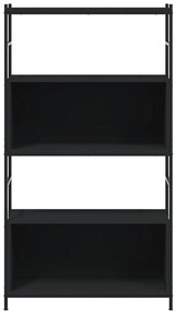 vidaXL Βιβλιοθήκη Μαύρη 80x30x145,5 εκ. Επεξεργασμένο Ξύλο / Σίδηρος
