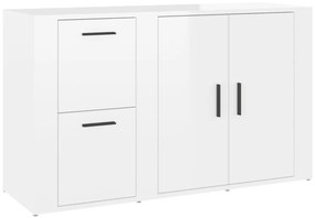 vidaXL Ντουλάπι Γυαλιστερό Λευκό 100x33x59,5 εκ. Επεξεργασμένο Ξύλο