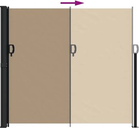 vidaXL Σκίαστρο Πλαϊνό Συρόμενο Taupe 180 x 600 εκ.