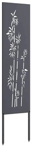 vidaXL Οθόνη Ιδιωτικότητας Κήπου Floral Ανθρακί 32 χ 140 εκ