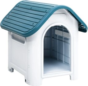 vidaXL Σπιτάκι Σκύλου Μπλε 59 x 75 x 66 εκ. από Πολυπροπυλένιο