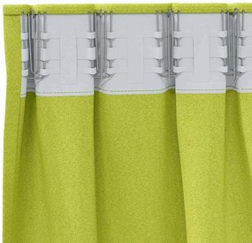 vidaXL Κουρτίνες Μαύρης Ύφανσης με Δαχτυλίδια 2 pcs Πράσινο