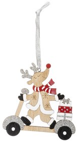 Στολίδι Χριστουγεννιάτικο (12x12) A-S Wooden Scooter Deer 175907