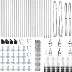 vidaXL Στύλος Περιφράξεων Γαλβανισμένο 50 x 1 m Ατσάλι