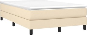vidaXL Κρεβάτι Boxspring με Στρώμα Κρεμ 120x200 εκ. Υφασμάτινο