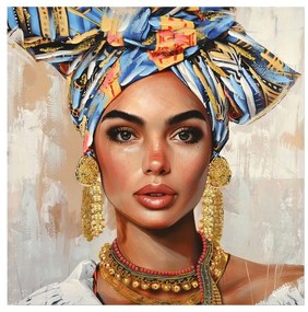 Πίνακας σε καμβά Turban Ι Inart 80x3x80εκ