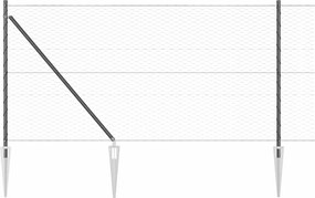 vidaXL Στύλος Περιφράξεων Γκρι