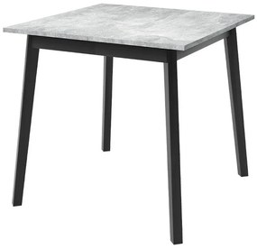 Τραπέζι Edmond 109, Μαύρο, Γκρι μάρμαρο, 77x85x85cm, 23 kg, Επιμήκυνση, Πλαστικοποιημένη μοριοσανίδα, Ξύλο | Epipla1.gr