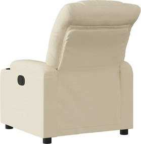 vidaXL Πολυθρόνα Ανακλινόμενη Ηλεκτρική Κρεμ Υφασμάτινη