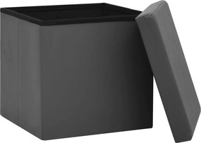 vidaXL Πτυσσόμενα Σκαμπό Αποθήκευσης 2 τεμ. Γκρι από PVC