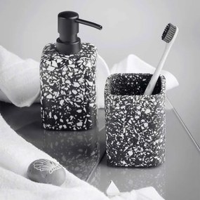 Ποτηροθήκη Μπάνιου (8x8x10.5) Wenko Terrazzo Black 24785100