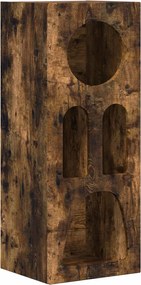 vidaXL Πλαϊνό γραφείο Καπνιστό Δρύς 40 x 35 x 100.5 εκ