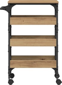 vidaXL Καρότσι Κουζίνας Artisan Oak 53 x 20 x 76 εκ.