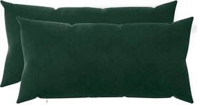 vidaXL Μαξιλάρι 2 τμχ. HEERLEN Σκούρο Πράσινο 40 x 70 cm Βελούδο