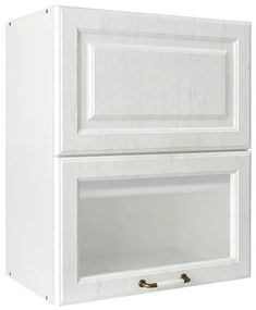 Wall Kitchen Cabinet RUSTIC VH60 B with Showcase White 60x32x72 εκ.