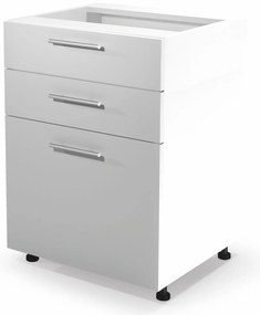 VENTO DS3-60/82 lower cabinet with drawers, color: white/white DIOMMI V-UA-VENTO-D3S_H-60/82-BIAŁY