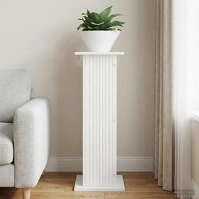 vidaXL Βάση φυτών Γυαλιστερό Λευκό 30,5 x 30 x 80,5 εκ