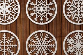 Intra απο ξύλο plywood 3mm-4mm πάχος - Σετ σουβέρ Laser Cut Δίασταση 40x50 cm INTRAFABR-70433137