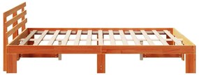 vidaXL Σκελετός Κρεβατιού Καφέ 160 x 200 cm Μασίφ ξύλο πεύκου