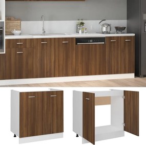vidaXL Ντουλάπι Νιπτήρα "Lyon" Καφέ Δρυς 80x46x81,5 εκ. από Τεχνητό Ξύλο