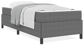 vidaXL Σκελετός Κρεβατιού Ανοιχτό γκρι 90 x 200 cm Βελούδο