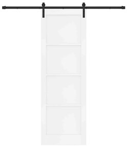 vidaXL Συρόμενη Πόρτα Λευκό και μαύρο 78 x 232 cm