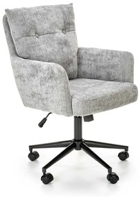 Καρέκλα γραφείου Houston 1262, Γκρι, 92x59x70cm, 13 kg, Με μπράτσα, Με ρόδες, Μηχανισμός καρέκλας: Κλίση | Epipla1.gr