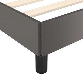vidaXL Πλαίσιο Κρεβατιού χωρίς στρώμα Γκρι 120x190 εκ.Συνθ. Δέρμα