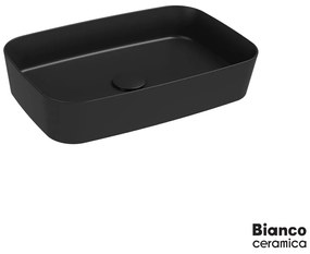 Νιπτήρας Πορσελάνης 60 x 38εκ. Bianco Ceramica Black Matt 34061-401