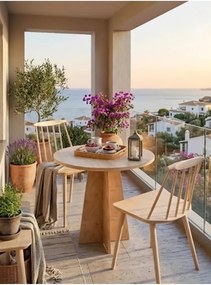 Stewehome Στρογγυλό τραπέζι φαγητού μοντέρνου στιλ από σουταλάμ 72x60 cm