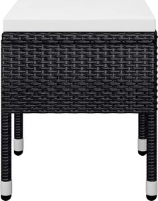 vidaXL Σετ Τραπεζαρίας Κήπου 7 Τεμαχίων Μαύρο