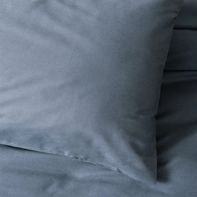 Σετ παπλωματοθήκη Plain Cotton Box 4 τμχ Διπλή (200x220) χρώμα ανθρακί