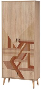 Ντουλάπα Δίφυλλη City Gardrop Flow 863SPH4252 80x45x190cm Multi Δίφυλλη